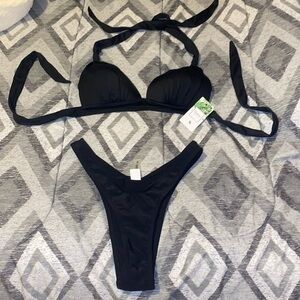 BYOAUO black bikini bathing suit